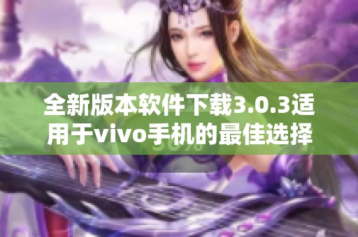 全新版本软件下载3.0.3适用于vivo手机的最佳选择