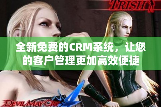 全新免费的CRM系统，让您的客户管理更加高效便捷