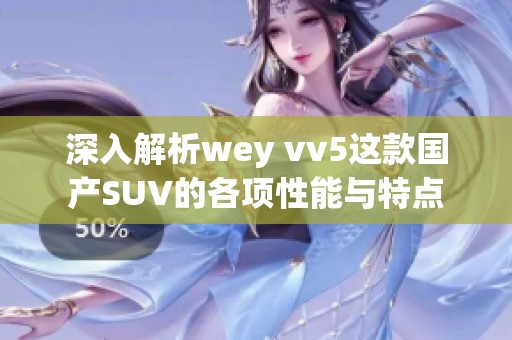 深入解析wey vv5这款国产SUV的各项性能与特点