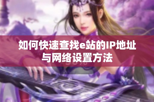 如何快速查找e站的IP地址与网络设置方法