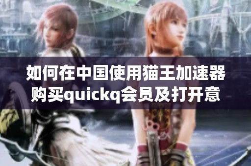 如何在中国使用猫王加速器购买quickq会员及打开意大利软件