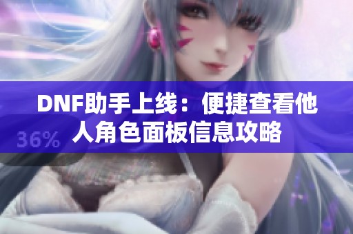 DNF助手上线：便捷查看他人角色面板信息攻略