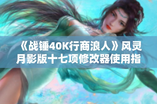 《战锤40K行商浪人》风灵月影版十七项修改器使用指南详解