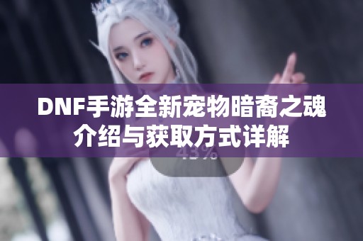 DNF手游全新宠物暗裔之魂介绍与获取方式详解