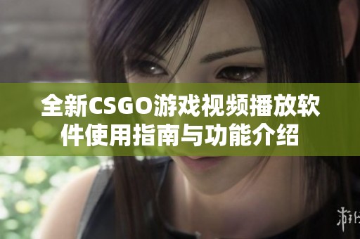 全新CSGO游戏视频播放软件使用指南与功能介绍