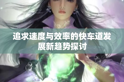 追求速度与效率的快车道发展新趋势探讨