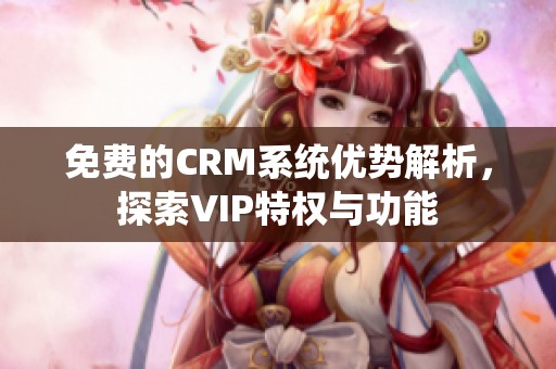 免费的CRM系统优势解析，探索VIP特权与功能