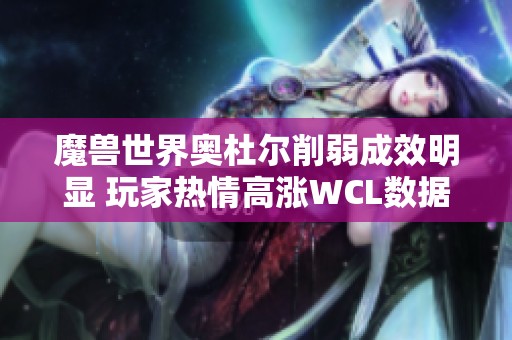 魔兽世界奥杜尔削弱成效明显 玩家热情高涨WCL数据飙升