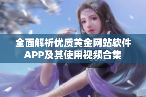 全面解析优质黄金网站软件APP及其使用视频合集