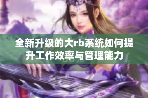 全新升级的大rb系统如何提升工作效率与管理能力