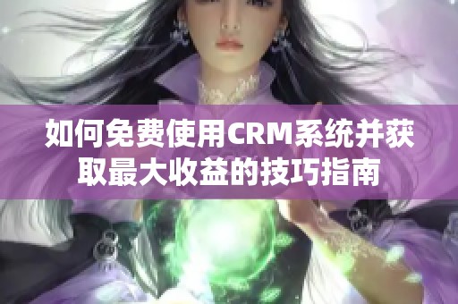 如何免费使用CRM系统并获取最大收益的技巧指南