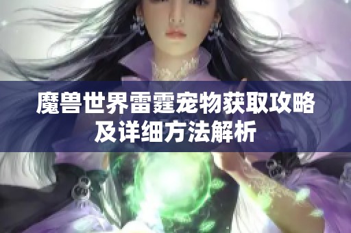 魔兽世界雷霆宠物获取攻略及详细方法解析