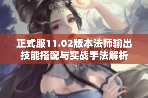 正式服11.02版本法师输出技能搭配与实战手法解析