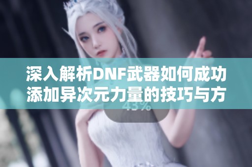 深入解析DNF武器如何成功添加异次元力量的技巧与方法