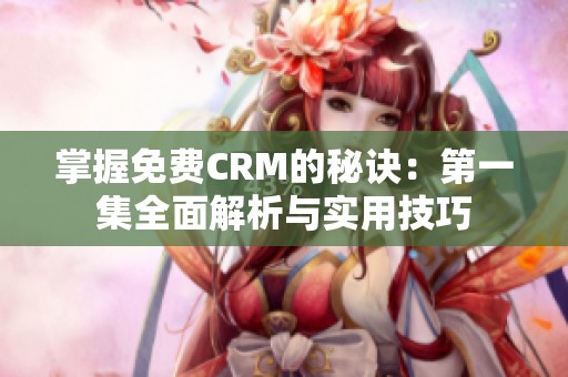 掌握免费CRM的秘诀：第一集全面解析与实用技巧