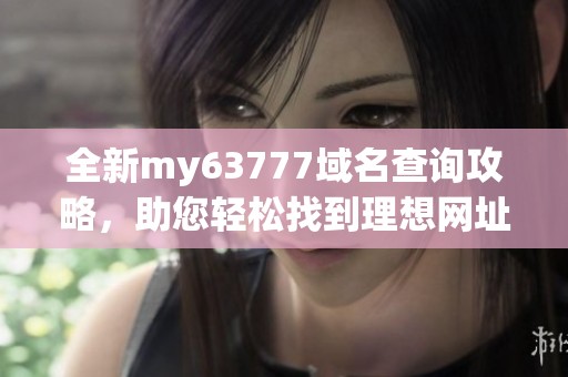 全新my63777域名查询攻略，助您轻松找到理想网址