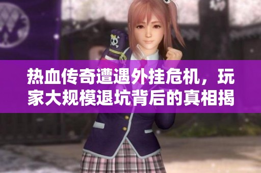 热血传奇遭遇外挂危机，玩家大规模退坑背后的真相揭秘
