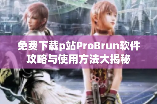 免费下载p站ProBrun软件攻略与使用方法大揭秘