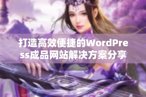 打造高效便捷的WordPress成品网站解决方案分享