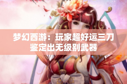 梦幻西游：玩家超好运三刀鉴定出无级别武器