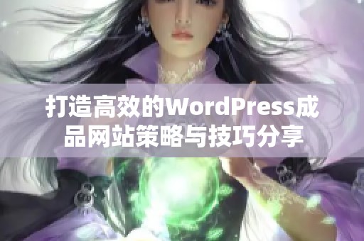 打造高效的WordPress成品网站策略与技巧分享