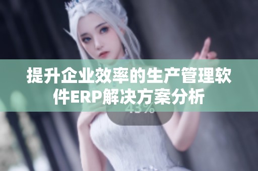 提升企业效率的生产管理软件ERP解决方案分析