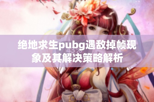 绝地求生pubg遇敌掉帧现象及其解决策略解析