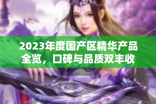 2023年度国产区精华产品全览，口碑与品质双丰收