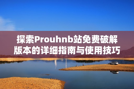 探索Prouhnb站免费破解版本的详细指南与使用技巧