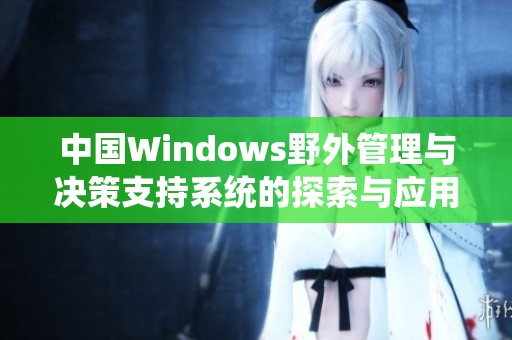 中国Windows野外管理与决策支持系统的探索与应用分析